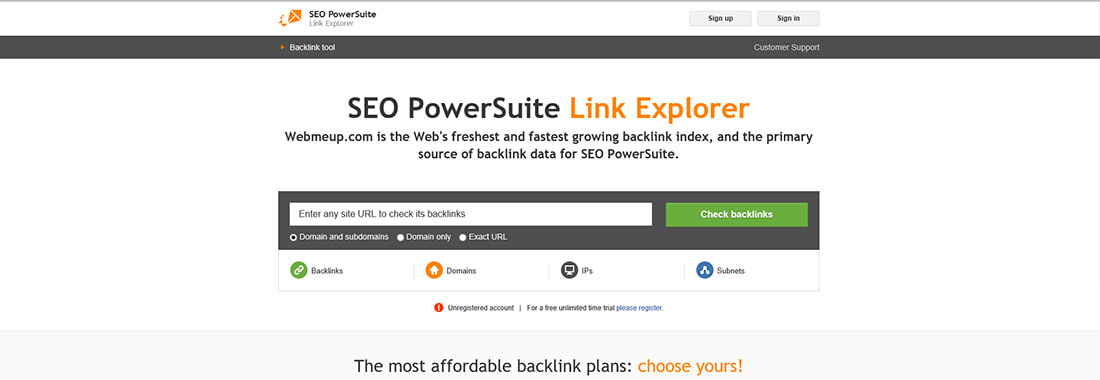 WebMeUp Backlink Tool, cek backlink, cara mengecek backlink, backlink gratis