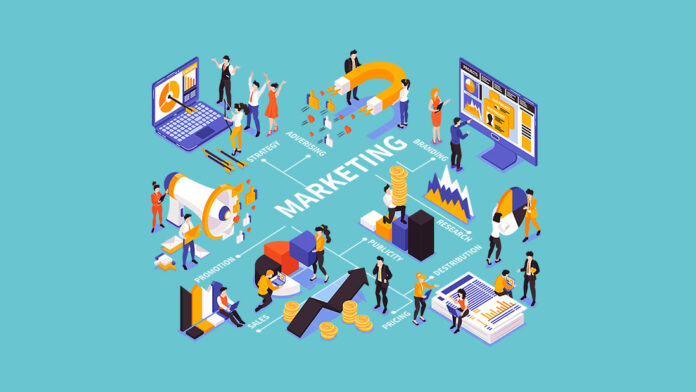 traditional marketing adalah digital marketing adalah Image by macrovector on Freepik